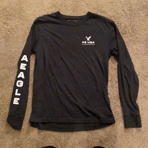 American Eagle Black Long Sleeve T-Shirt - Men’s S